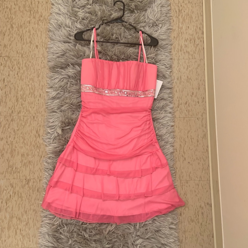 Hot pink Plus size formal cocktail party dress